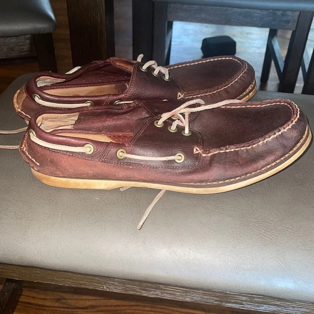 FRYE Sully Leather Boat Shoes